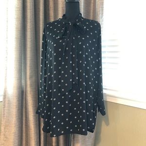 Loft Maturity Black Blouse, Medium